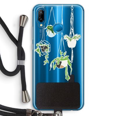 Hang In There: Huawei P20 Lite Transparant Hoesje met koord