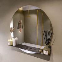 MONDIAZ SPOT spiegel rond 90cm met Spiegelplanchet kleur Lava. MONDIAZ SPOT spiegel rond 90cm met Spiegelplanchet kleur Lava.