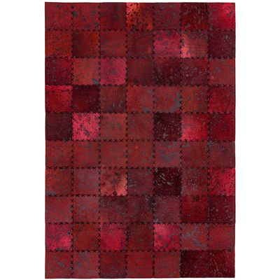 Vloerkleed Xylo Hand - Red Cross Stitch Vloerkleed Xylo Hand - Red Cross Stitch