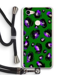 Green Cheetah: Pixel 3 XL Transparant Hoesje met koord