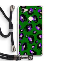 Green Cheetah: Pixel 3 XL Transparant Hoesje met koord