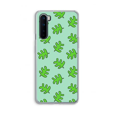 Groene blaadjes: OnePlus Nord Transparant Hoesje