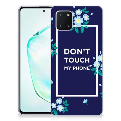 Samsung Galaxy Note 10 Lite Silicone-hoesje Flowers Blue DTMP Samsung Galaxy Note 10 Lite Silicone-hoesje Flowers Blue DTMP