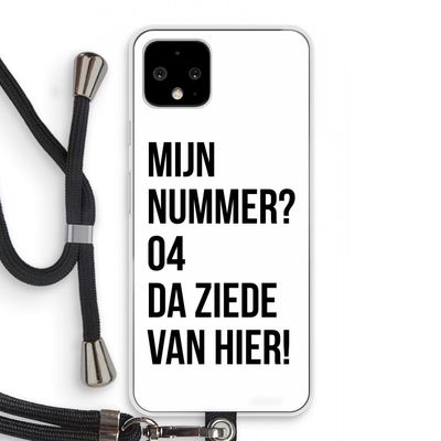 Da ziede van hier: Pixel 4 Transparant Hoesje met koord