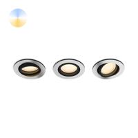 Philips InbouwspotHue Milliskin - White Ambiance set van 3 zilvergrijs - 929003810901