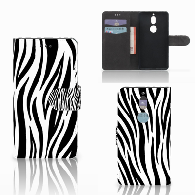 Nokia 7 | Telefoonhoesje | Met pasjeshouder | Zebra
