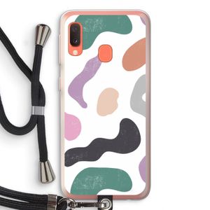Memphis Shapes: Samsung Galaxy A20e Transparant Hoesje met koord