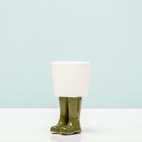 Regenlaarzen bloempot - Klein/groen