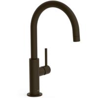Wastafelkraan Tres Study | Opbouw | Draaibare uitloop | Mengkraan | Hoog model | 1-hendel | Rond | Zwart brons