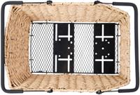 BASIL Fietsmand cento rattan look multi system 40 x 25 x 12 cm - seagrass