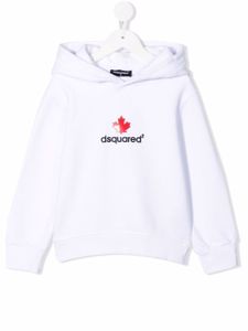 DSQUARED2 KIDS hoodie à logo imprimé - Blanc