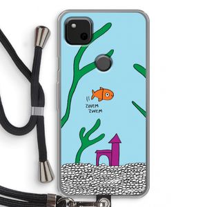 Aquarium: Pixel 4a Transparant Hoesje met koord