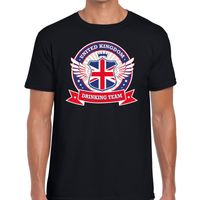 Zwart Engeland drinking team t-shirt heren Zwart Engeland drinking team t-shirt heren