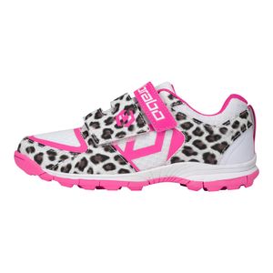 Hockeyschoenen Velcro Leopard Wit Roze