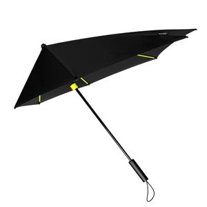 STORMaxi storm paraplu zwart met geel frame windproof 100 cm   -