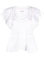 MARANT ÉTOILE blouse Madrana à taille péplum - Blanc