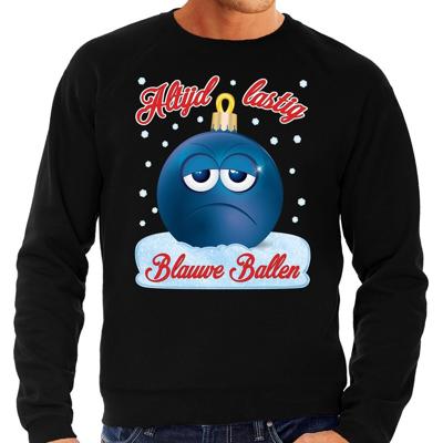 Foute Kerst trui - sweater - Altijd lastig blauwe ballen / blue balls - zwart - voor heren Foute Kerst trui - sweater - Altijd lastig blauwe ballen / blue balls - zwart - voor heren