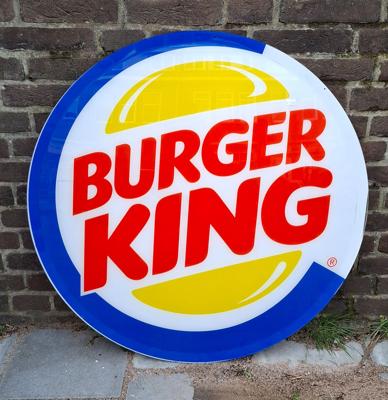 Burger King Logo Plastic Bord - Ø80cm - Origineel