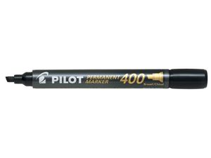 Pilot 400 permanente marker Beitelvormige punt Zwart 20 stuk(s)