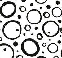 Rondjes behang Zwarte abstracte bubbels