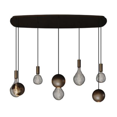 Hanglamp Gerace Deens ovaal Platinum (incl. lampen)