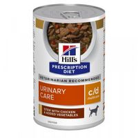 Hill's Prescription Diet C/D Multicare Urinary Care stoofpotje voor hond met kip & groenten blik 2 trays (24 x 354 g)