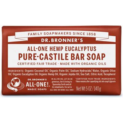 Dr. Bronner's Eucalyptus Pure-Castile Bar Soap 140gr