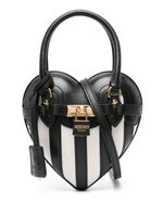 Moschino sac à main en cuir à détail de cadenas - Noir - thumbnail