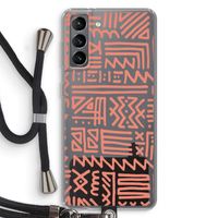 Marrakech Pink: Samsung Galaxy S21 Transparant Hoesje met koord