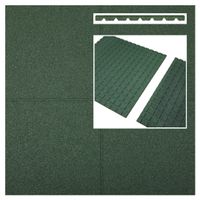 Rubberen tegels groen 500x500x25mm prijs per m2 - thumbnail
