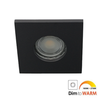 Camilla LED spot GU10 7Watt vierkant ZWART IP65 dimbaar - thumbnail