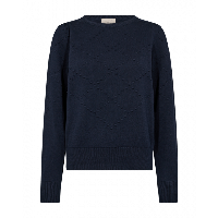 FreeQuent - Blauw | Dames | Trui | Blauw | XXL | regular | Kamst mode