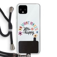 Happy days: Pixel 4 Transparant Hoesje met koord