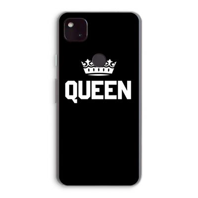 Queen zwart: Google Pixel 4a 5G Transparant Hoesje