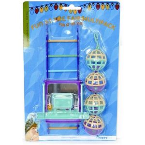 Happy pet Bird toy mp bal / ladder / perch