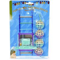 Happy pet Bird toy mp bal / ladder / perch - thumbnail