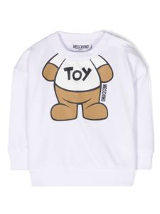 Moschino Kids sweat à ourson imprimé - Blanc