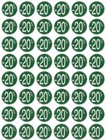 Agipa Kortinglabel -20%, groen, pak van 192 stuks, verwijderbaar