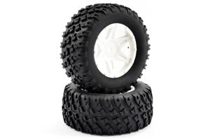 FTX - Comet Desert Buggy/SC Rear Mounted Tyre & Wheel White (FTX9065W)