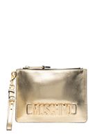 Moschino pochette à effet métallisé - Or