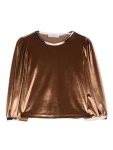 Colorichiari blouse imprimée à manches longues - Marron