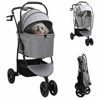 Opvouwbare Huisdierenwagen Grijs 78 x 54 x 101 cm Polyester