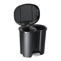 Rotho duo pedaalemmer 2x10l zwart Rotho duo pedaalemmer 2x10l zwart