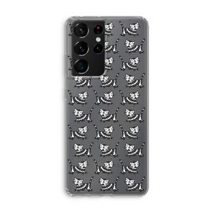 Zwarte poes: Samsung Galaxy S21 Ultra Transparant Hoesje