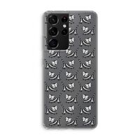 Zwarte poes: Samsung Galaxy S21 Ultra Transparant Hoesje Zwarte poes: Samsung Galaxy S21 Ultra Transparant Hoesje