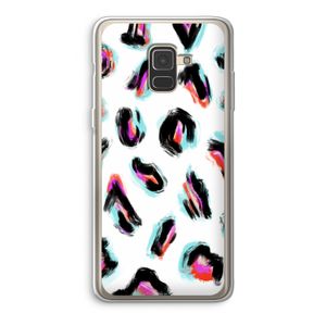 Cheetah color: Samsung Galaxy A8 (2018) Transparant Hoesje