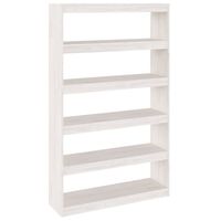 The Living Store Boekenkast Massief Grenenhout - 100 x 30 x 167.5 - Wit