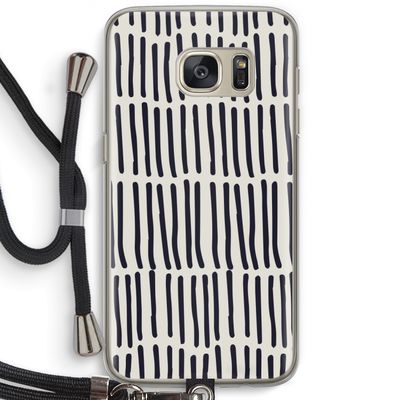 Moroccan stripes: Samsung Galaxy S7 Transparant Hoesje met koord
