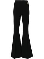 Elisabetta Franchi pantalon à plaque logo - Noir