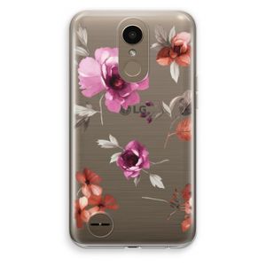 Geschilderde bloemen: LG K10 (2017) Transparant Hoesje